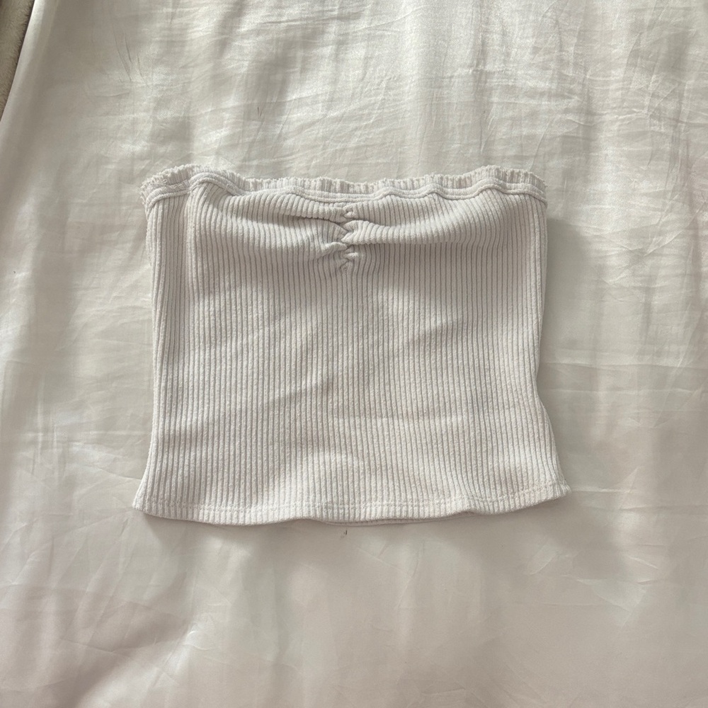Urban Outfitters White Ribbed Tank Top